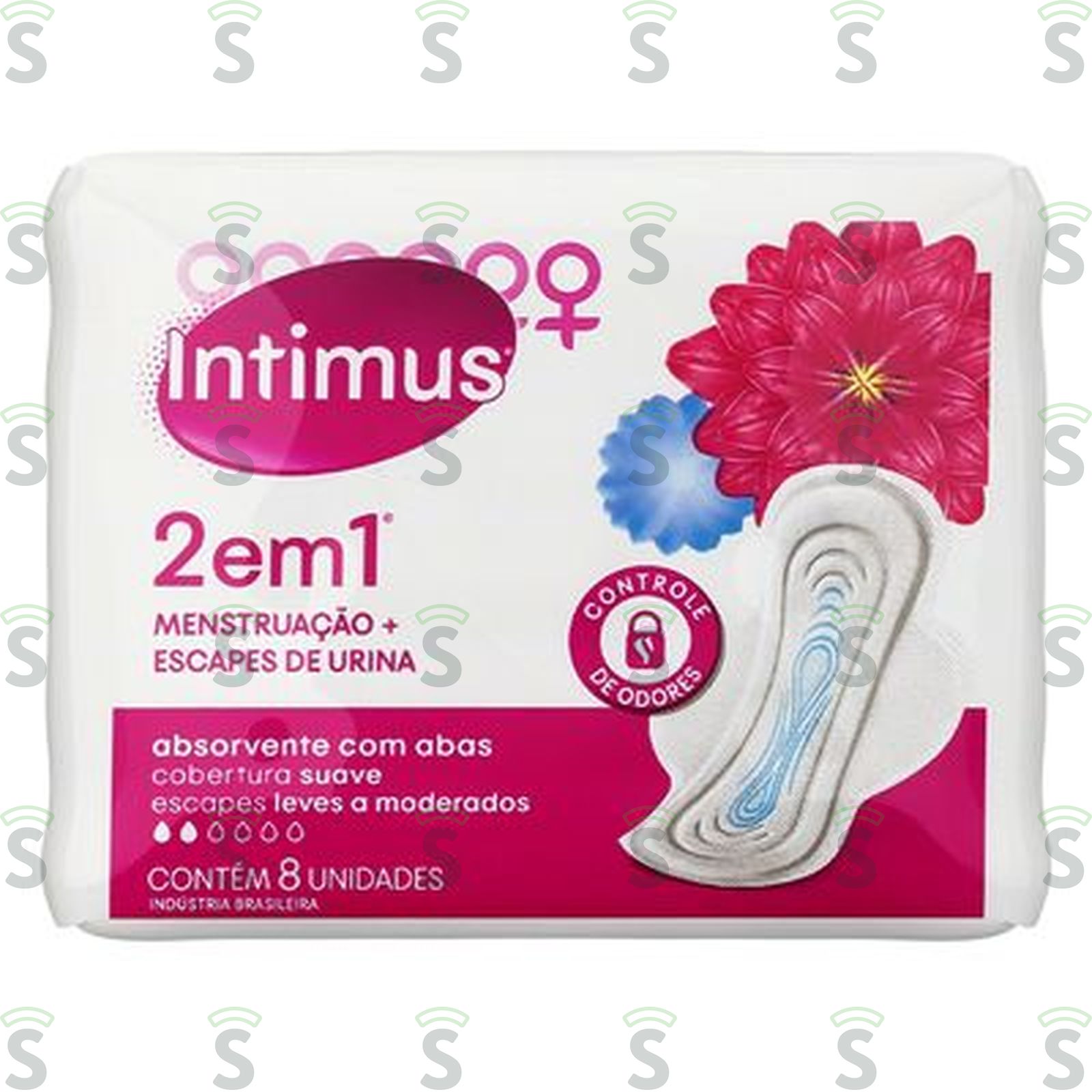 Absorvente com Abas Suave Intimus Pacote 8 Unidades