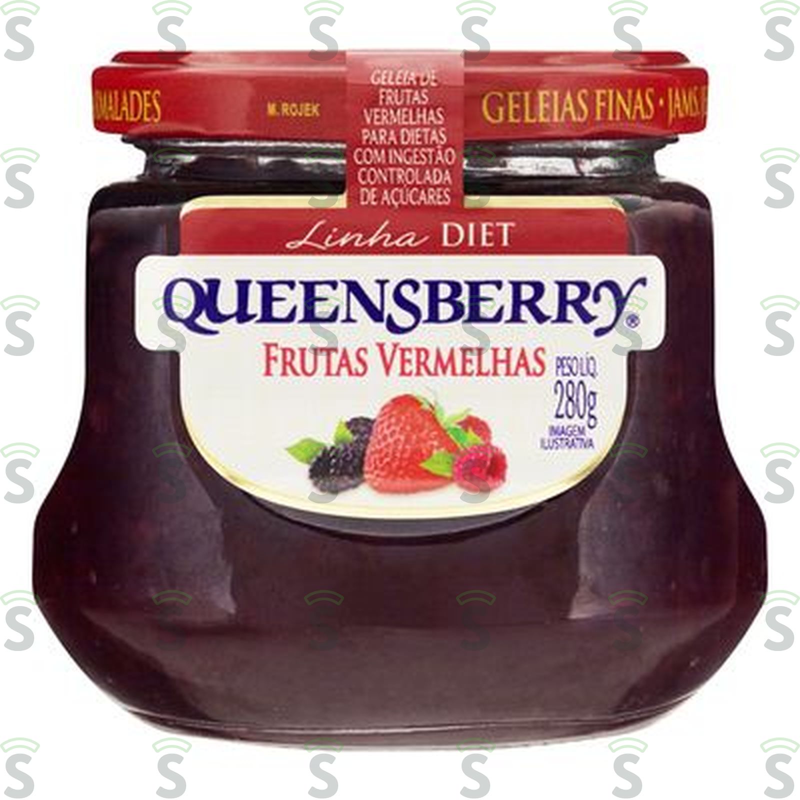 Geleia Queensberry Frutas Vermelhas Diet Pote de Vidro 280gr