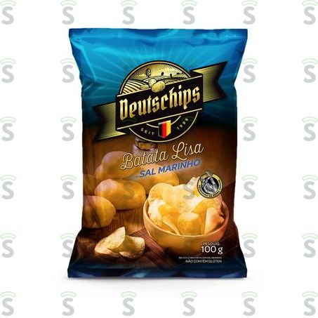  Batata Chips Deutschips 100g Sal Marinho