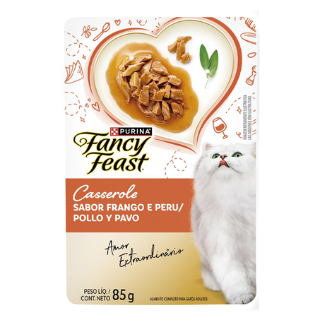 Ração Fancy Feast 85g - Frango e Peru - Sachê