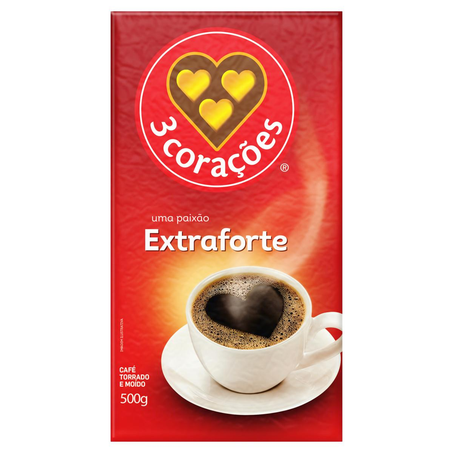 Café 3 Corações 500g - Extraforte - A Vácuo