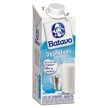 Leite Batavo UHT 1 Litro - Desnatado - TP