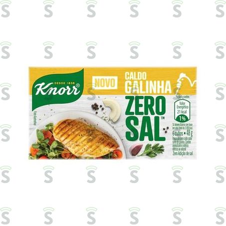  Caldo de Galinha Em Tablete Knorr Zero Sal Caixa Com 6un - 48gr