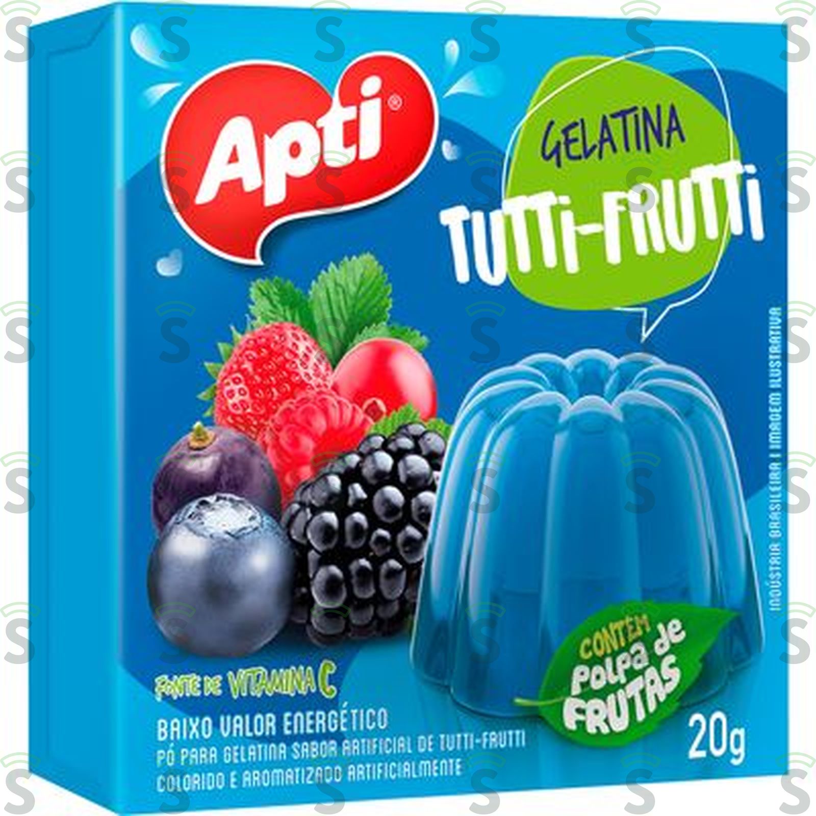 Gelatina Apti Sabor Tutti-Frutti Caixa 20gr