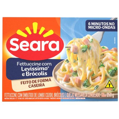 Prato Pronto Seara 350g - Fettuccine - Levíssimo e Brócolis