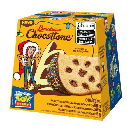 Chocotone Bauducco Com Gotas De Chocolate Toy Story Caixa 110g 
 