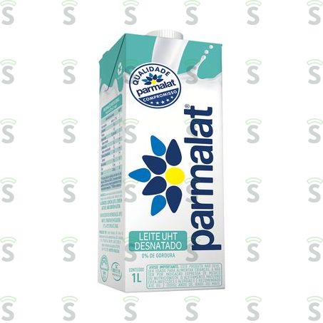  Leite Uht Parmalat Desnatado Caixa Com Tampa 1lt