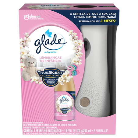 Purificador de Ar Automático Glade 260ml - 3 em 1 - Lembranças de Infância - Aparelho