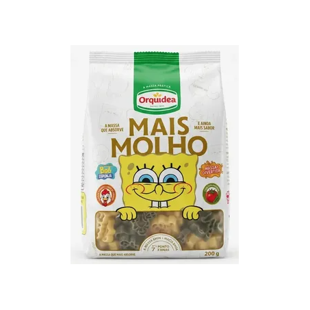 Macarrão Orquídea Bob Esponja com Ovos e Vegetais 400g