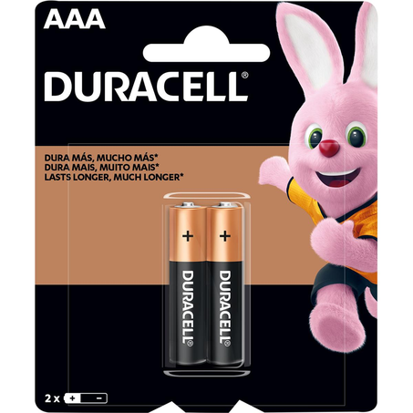 Pilha Duracell Alcalina AAA - Com 2 Pilhas