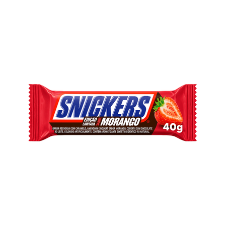 Chocolate snickers 40g morango