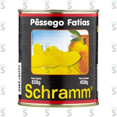  Pêssego Em Calda Fatias Schramm Lata 830gr