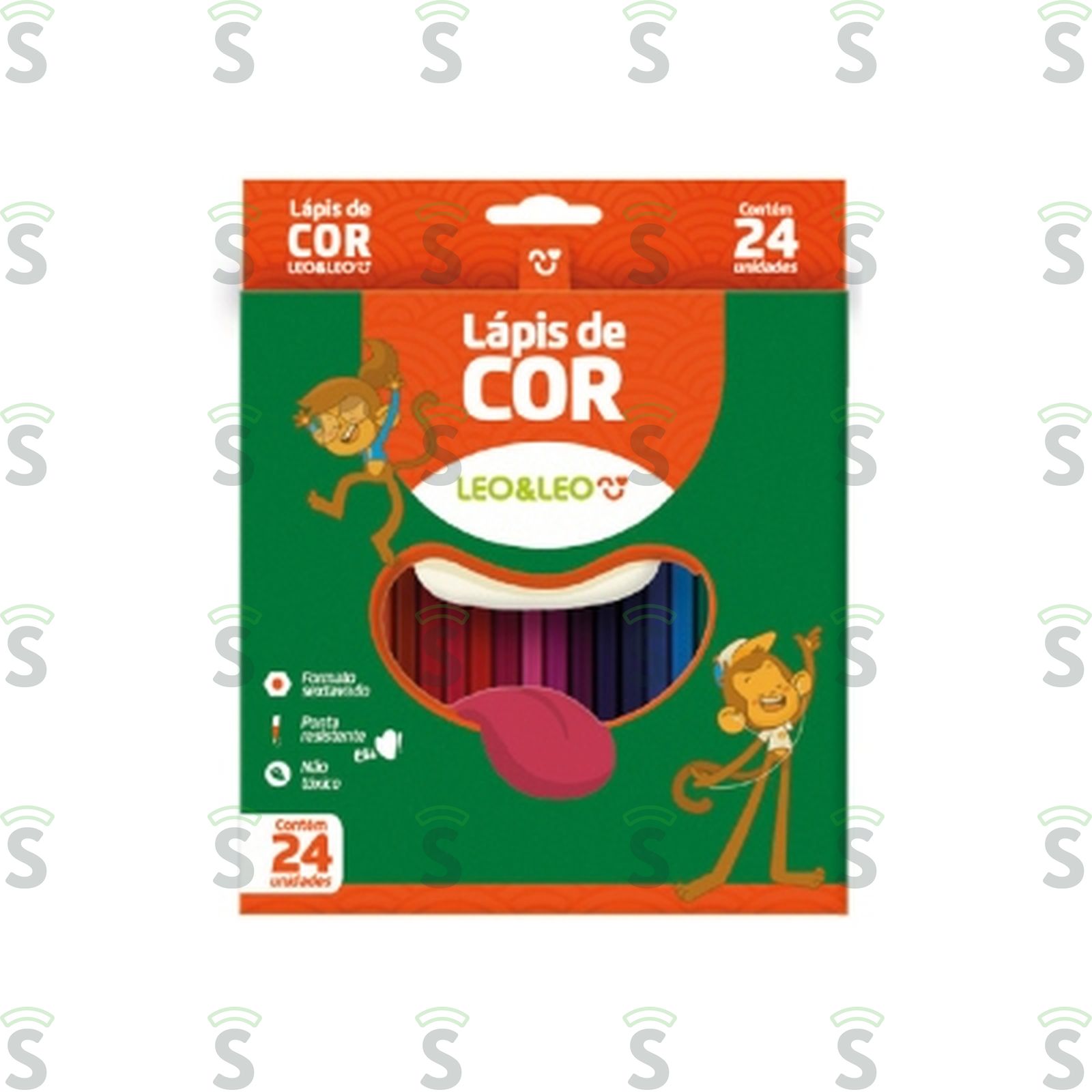 Lapis De Cor Leo & Leo C/24 Gde Sextavado Flex Ecologico