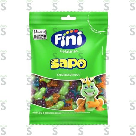  Bala Fini Gelatina Sapo 80gg
