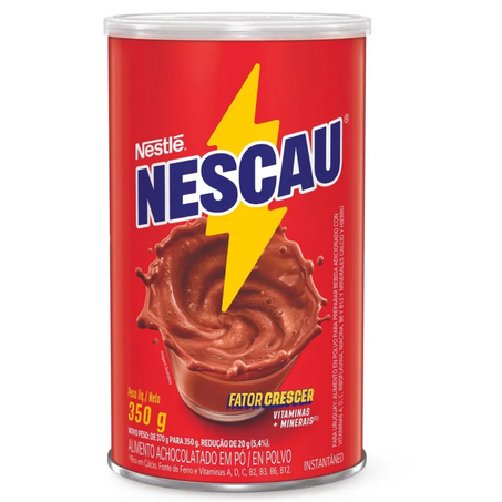 Achocolatado po nescau 350g lata cilindro fator crescer