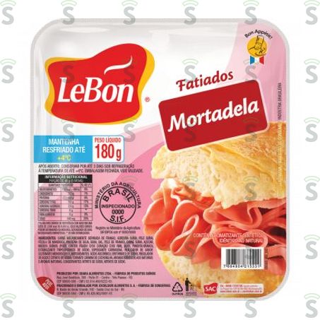  Mortadela Lebon Com Toucinho 180g