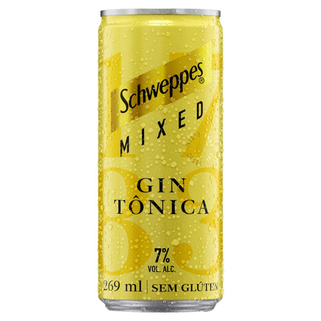 Bebida Mista Schweppes 269ml - Gin & Tônica - Lata