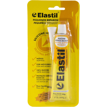Silicone Elastil 50g - Acético - Incolor