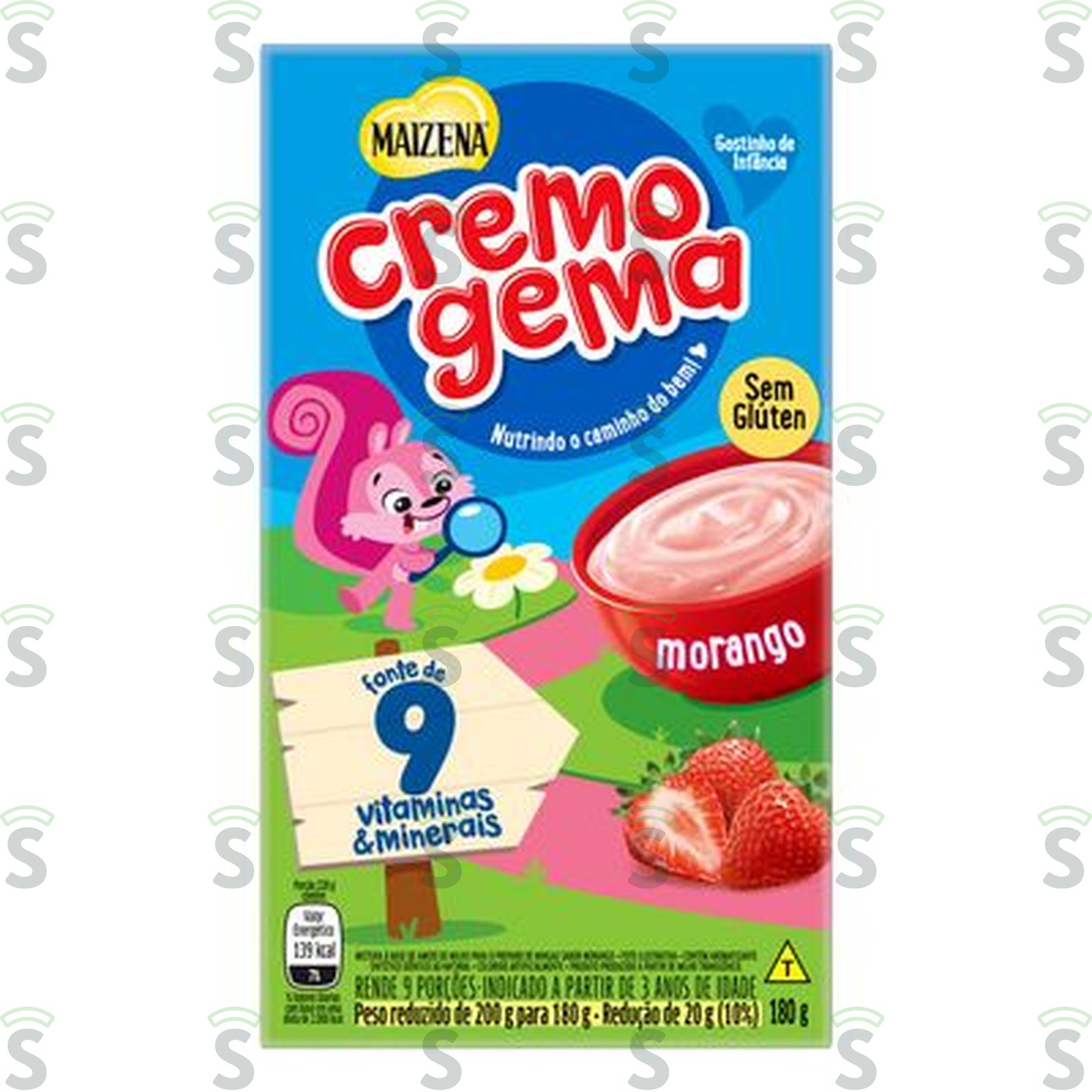 Mistura Maizena Cremogema Morango 180G