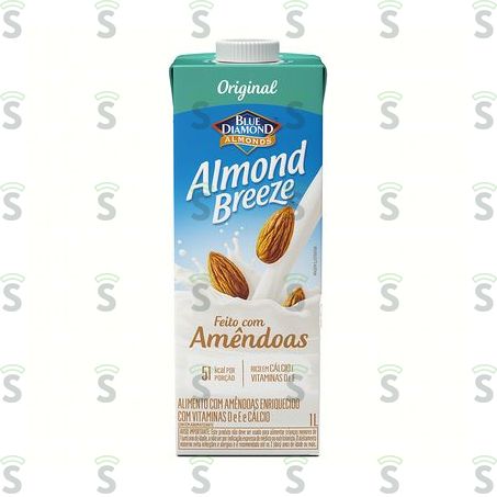  Bebida à Base de Amêndoa Blue Diamond Almonds Original Breeze Caixa Com Tampa 1lt