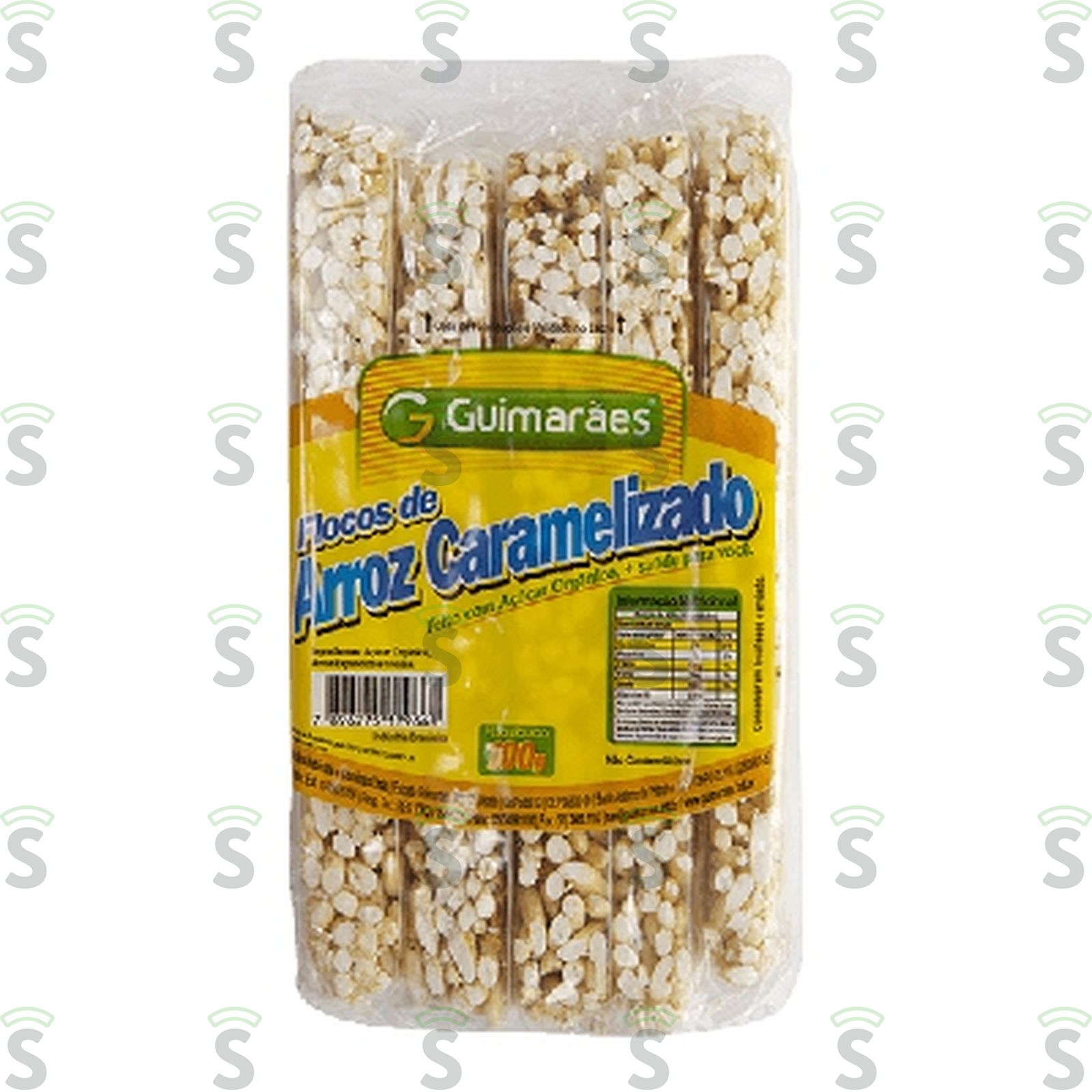 Flocos de Arroz Caramelizado Guimarães Embalagem 100G