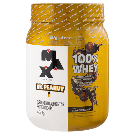 Suplemento Max Titanium 450g - Whey Protein- Bombom Italiano