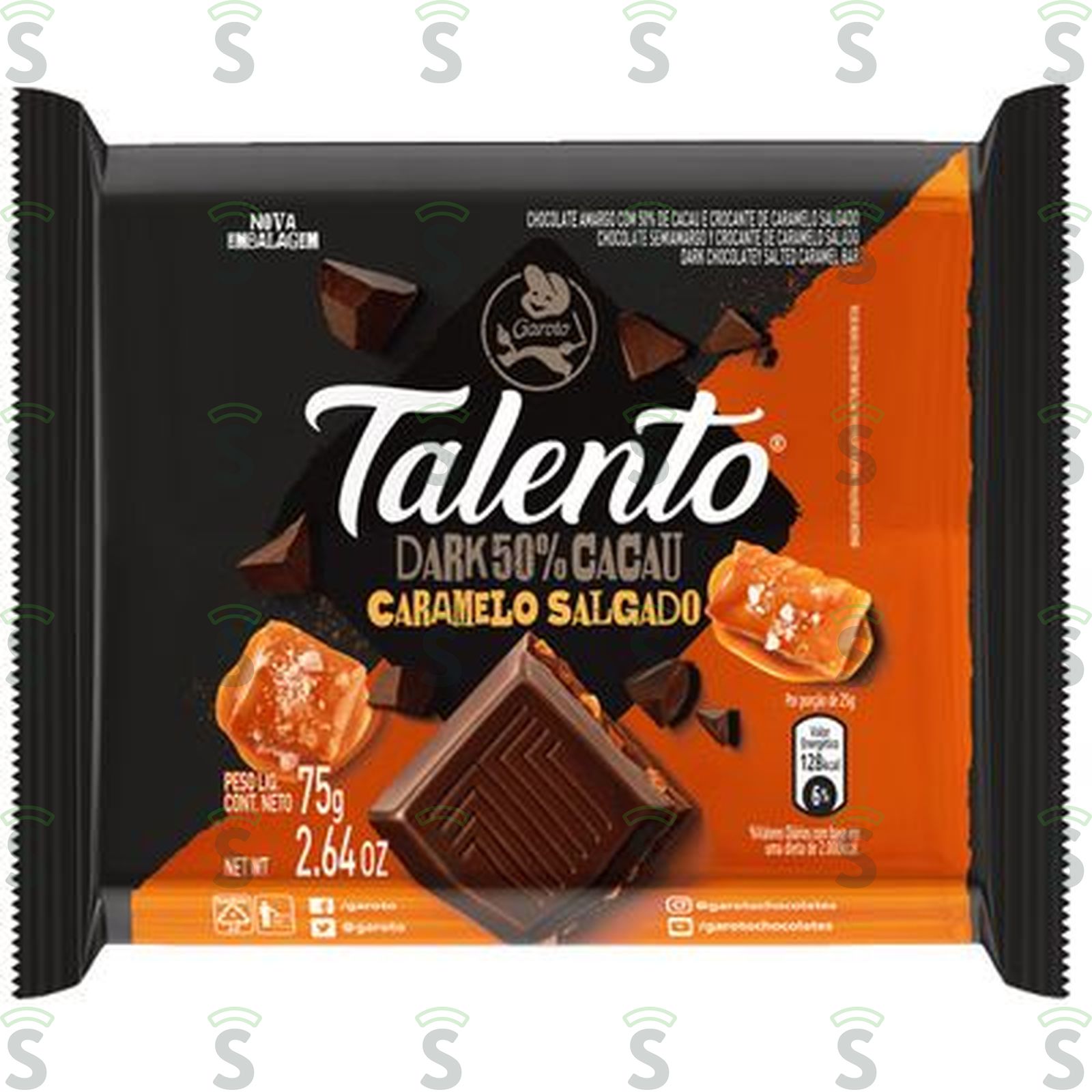 Chocolate Talento Dark Caramelo Salgado 75G