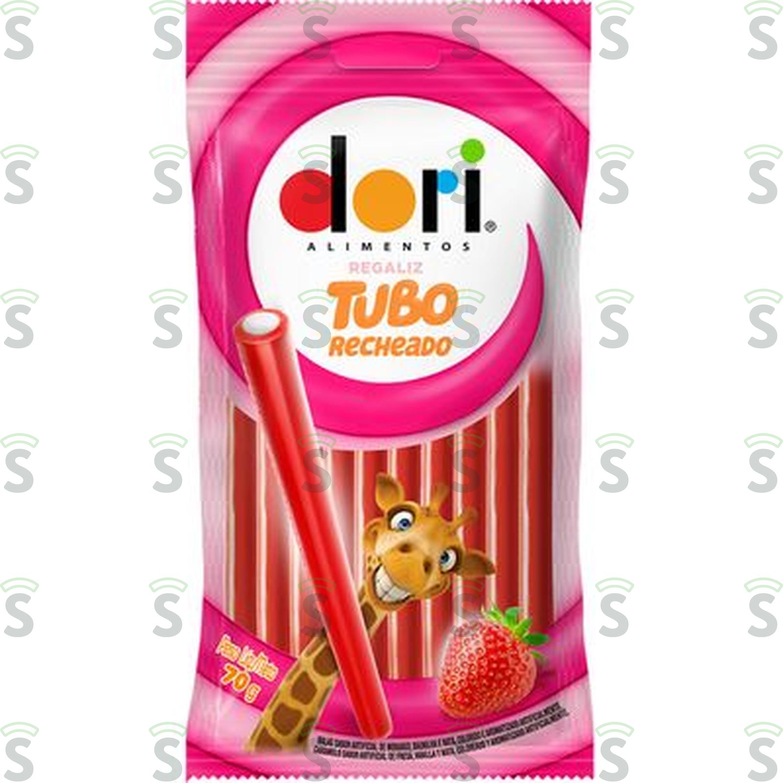 Bala Dori Regaliz Tubo Morango Embalagem 70G