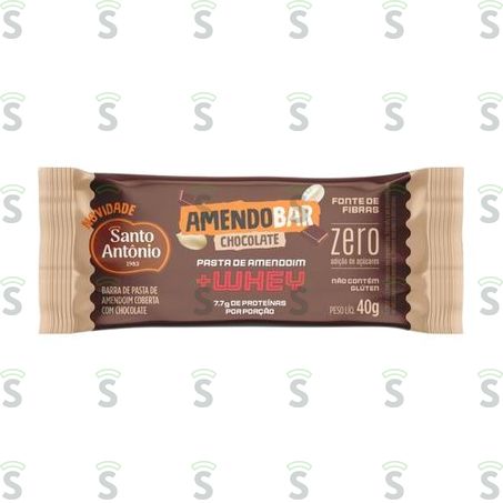  Barra Amendobar Whey Sto Ant 40g Choc