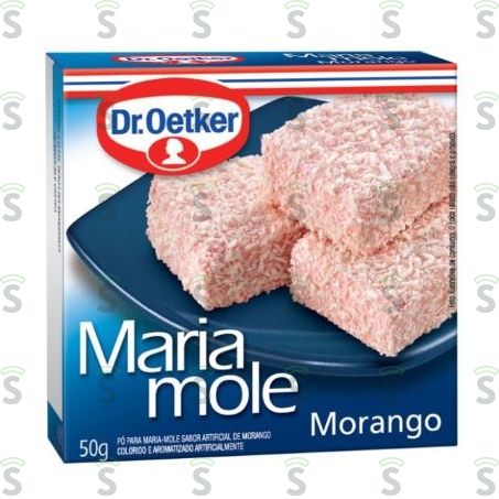  Pó Para Maria Mole Dr Oetker Morango Caixa 50g