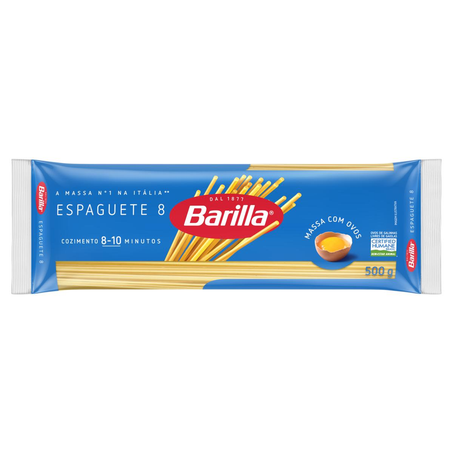 Massa com Ovos Barilla 500g - Espaguete N. 8