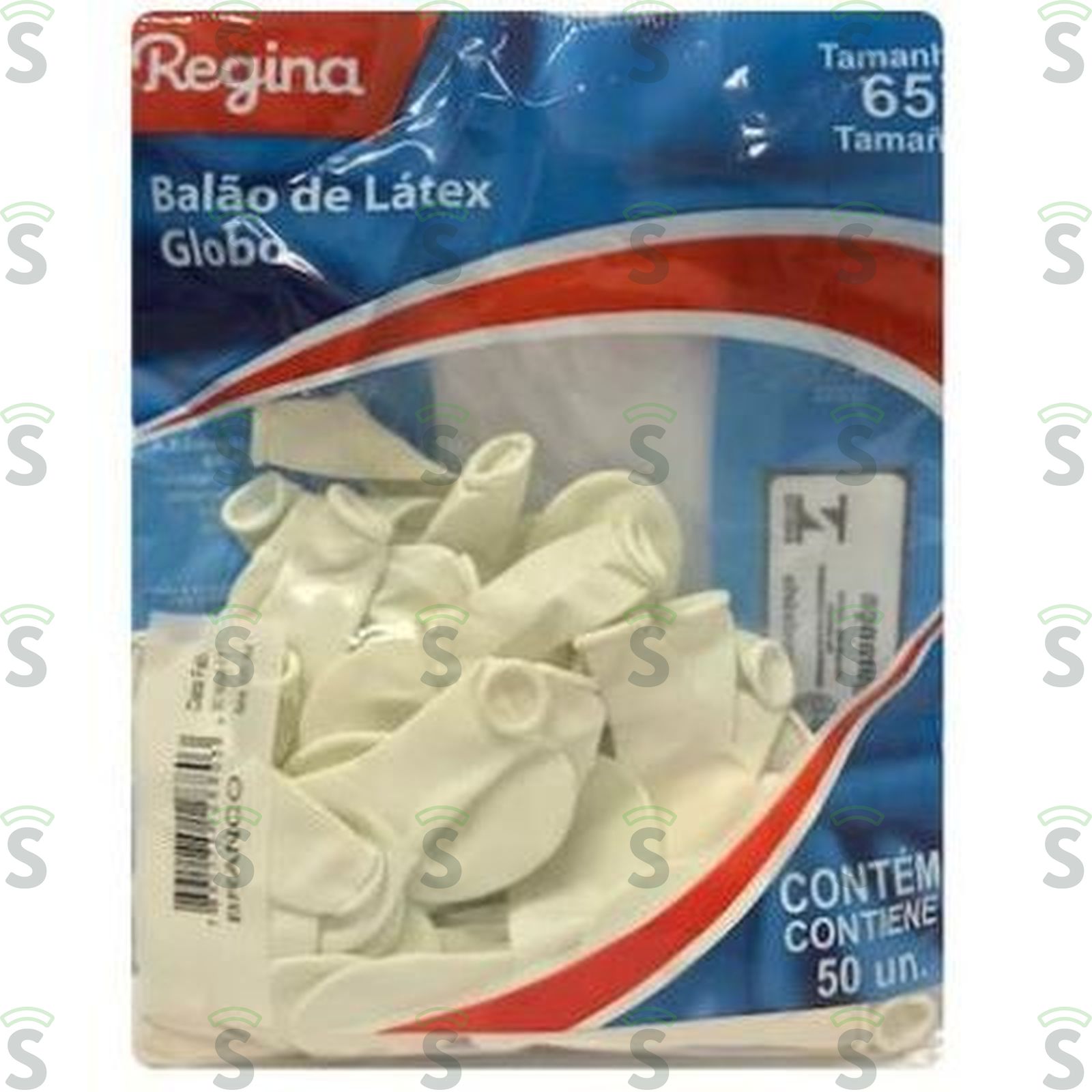 Balão Regina Liso Pera Branco N65 Embalagem 50UN