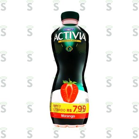  Iogurte Probióticos Activia Líquido Morango 850g
