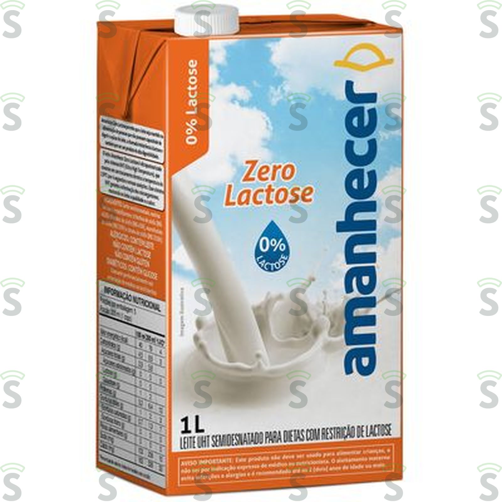 Leite UHT Semidesnatado Amanhecer Zero Lactose Caixa com Tampa 1lt