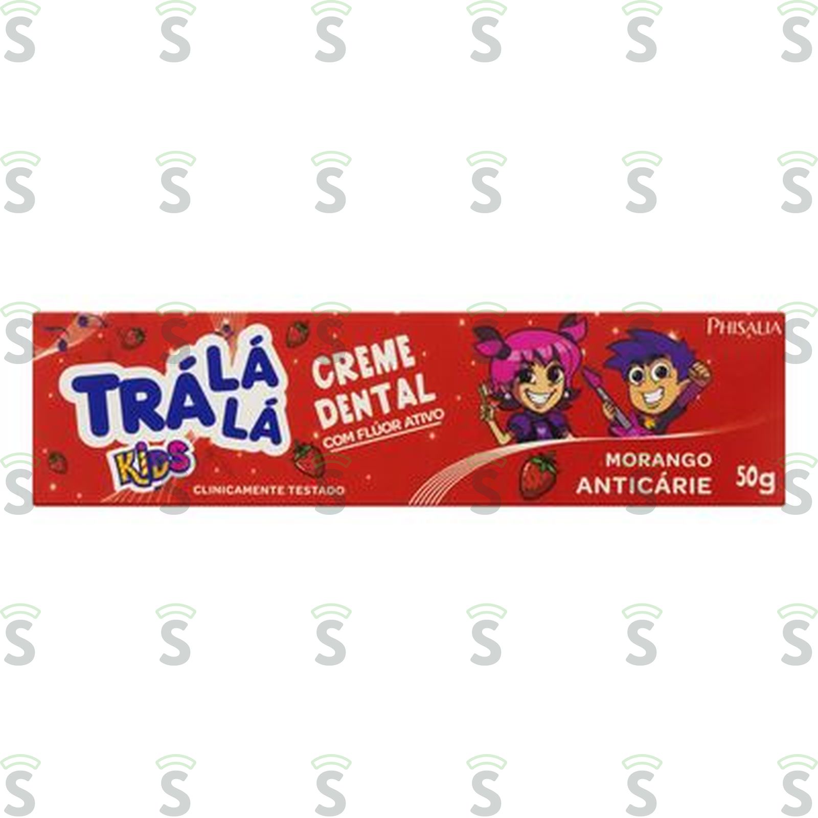 Creme Dental Trá Lá Lá Kids Morango Caixa 50gr