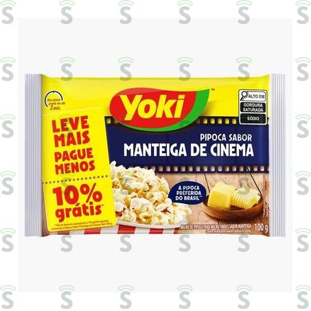  Pipoca Micro Yoki Manteiga Cine 100g -10%