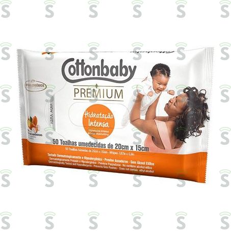  Toalha Umedecida Cottonbaby Hidratação Intensa 50un