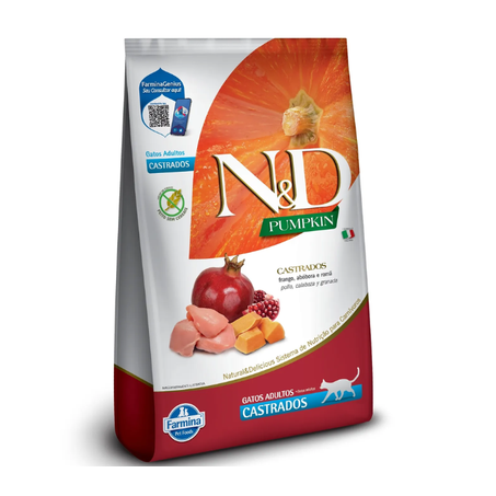 Ração N&D Pumpkin Gatos Adultos Castrados Frango 1,5kg