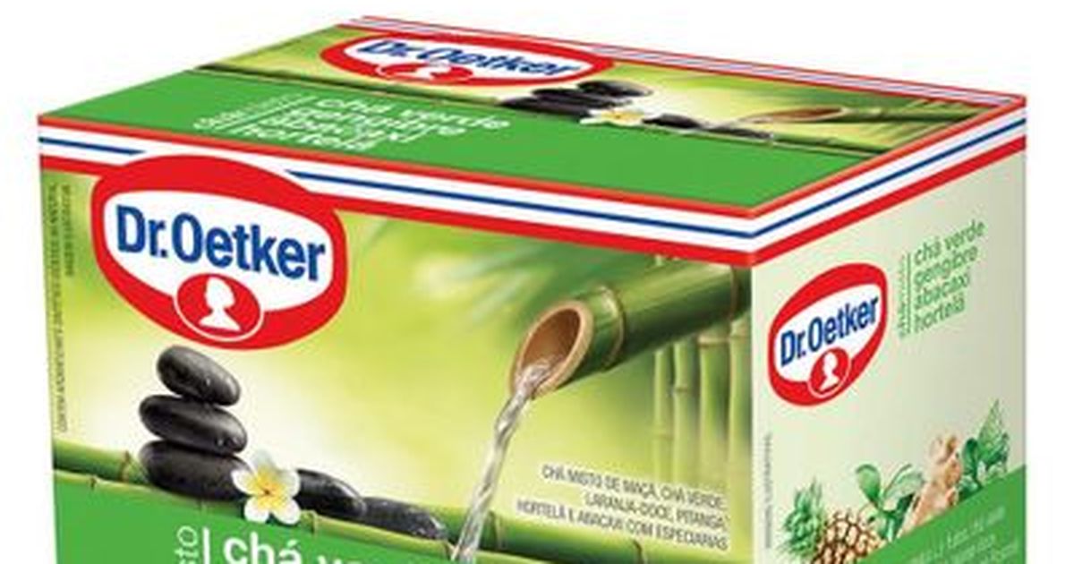 Chá Misto Dr Oetker Verde Gengibre, Abacaxi e Hortelã Caixa 15gr