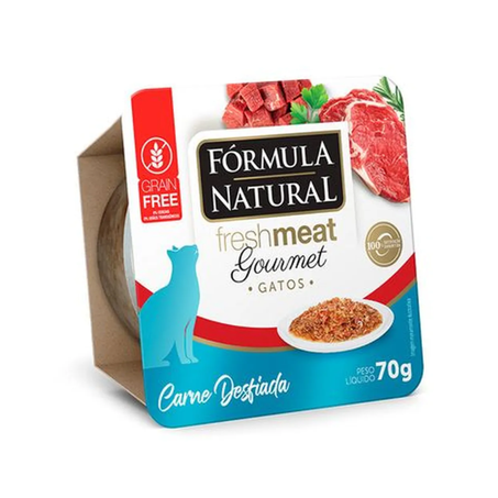 Ração Úmida Fórmula Natural Fresh Meat Gourmet para Gatos Sabor Carne 70g