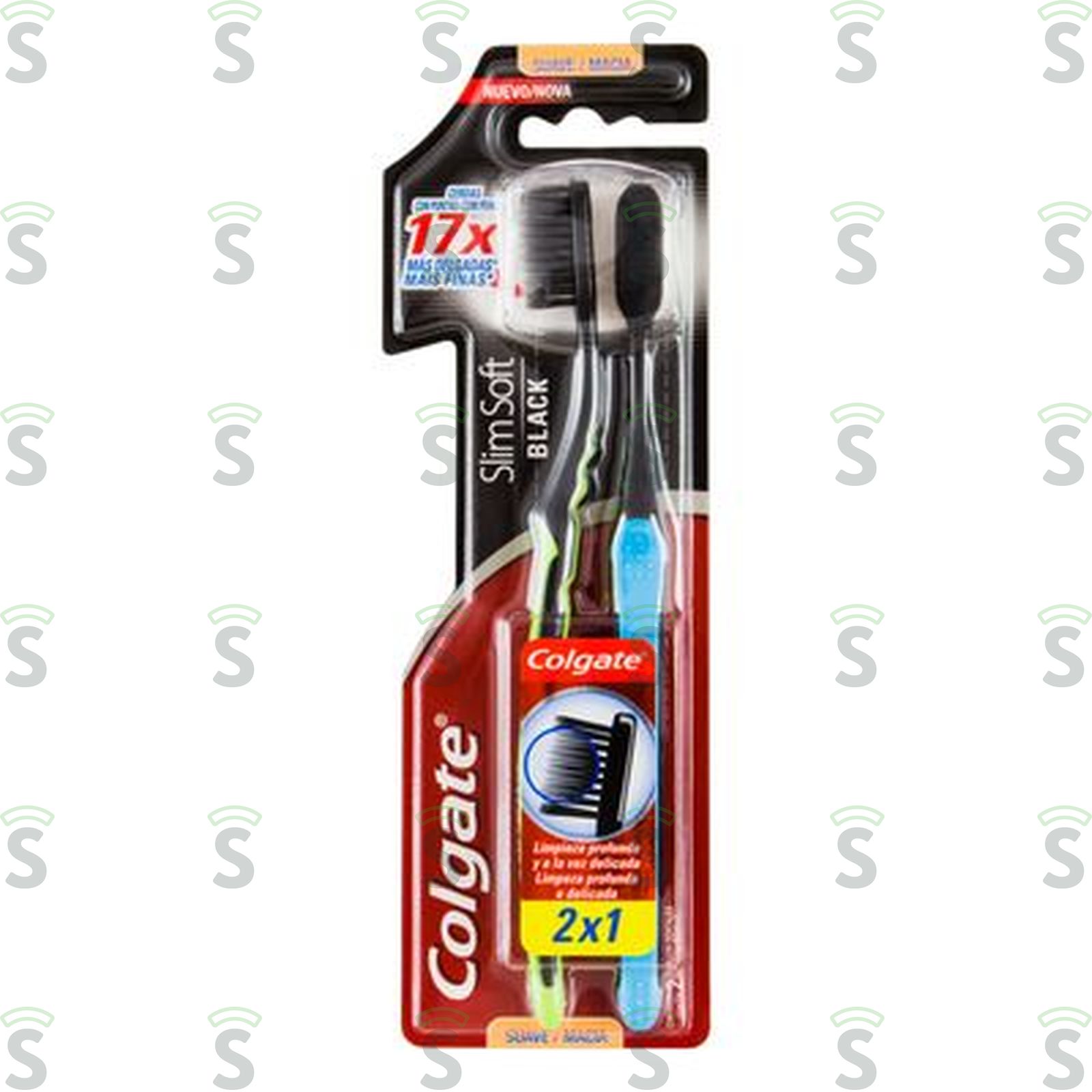 Colgate-escova dental slim soft blac 2x1