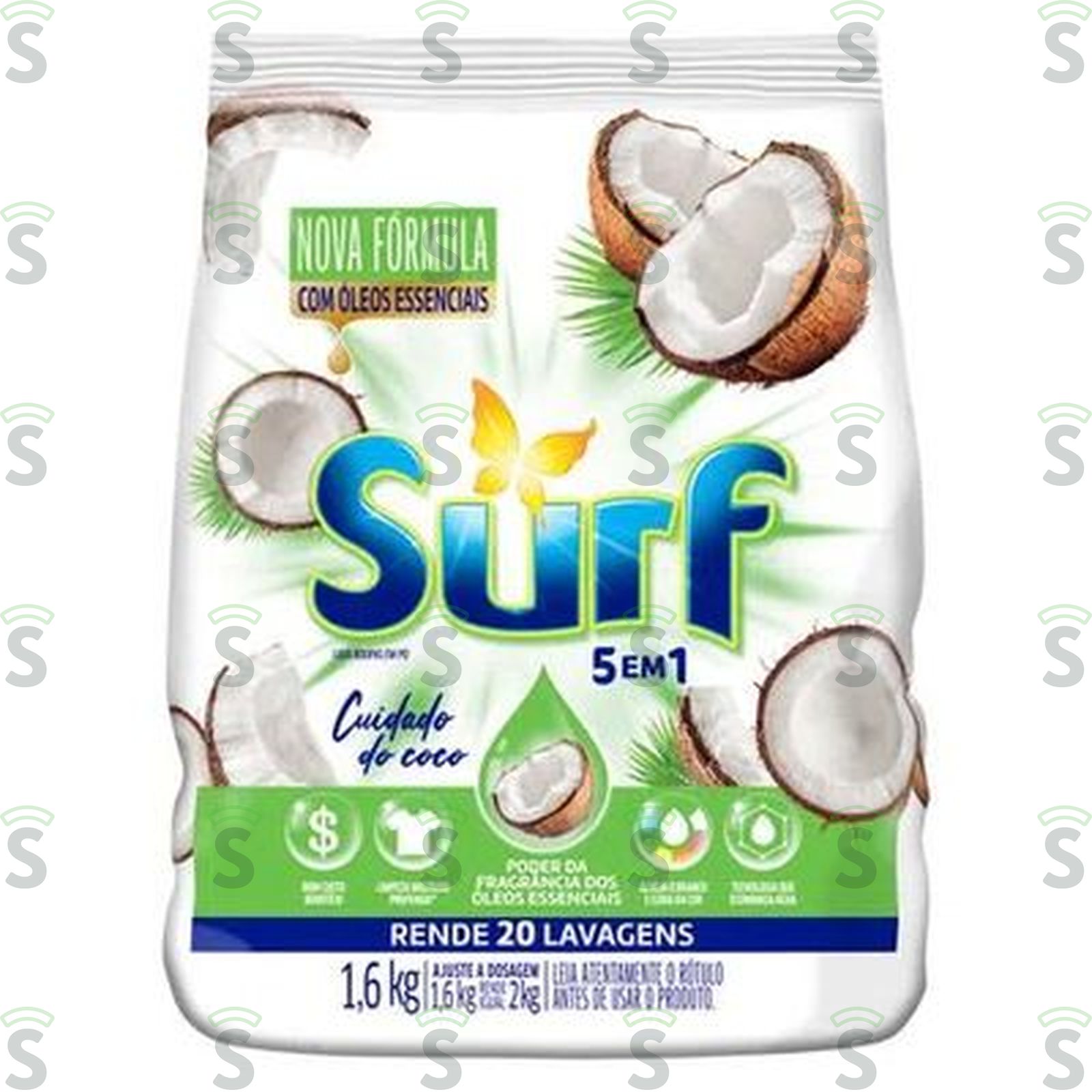 Surf-lava roupas 1.6kg cuidado coco