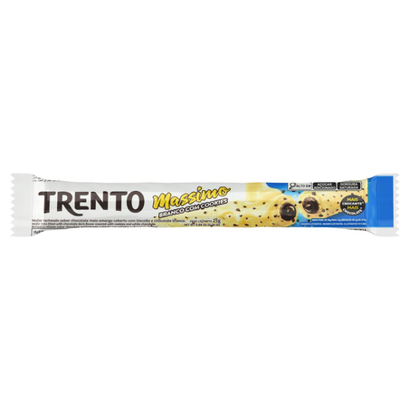 Chocolate Trento Massimo 25g - Chocolate Branco com Cookies