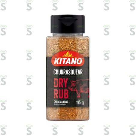  Tempero Dry Rub Para Carne Suína Kitano Churrasquear Frasco 115g