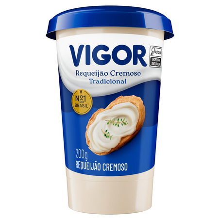 Requeijão Cremoso Vigor 200g - Tradicional - Pote