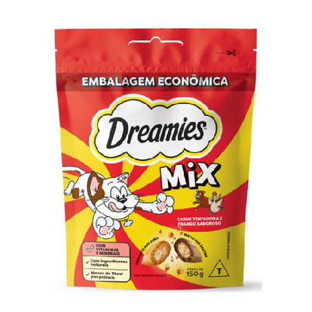 Petisco P/Gato Dreamies Carne e Frango 150g