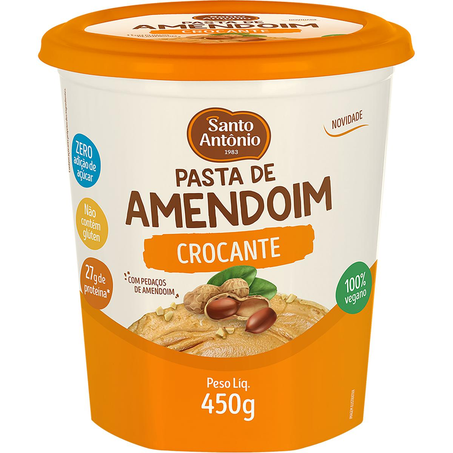 Pasta de Amendoim Santo Antônio 450g - Crocante
