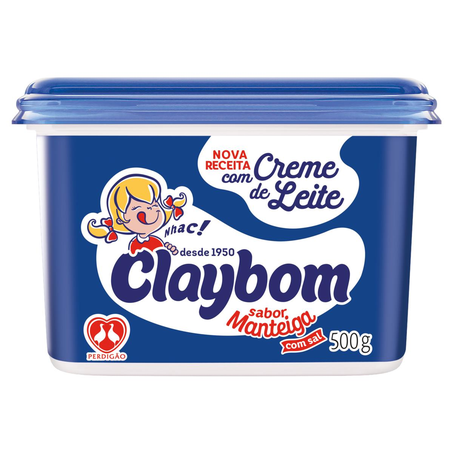 Margarina Claybom 500g - Sabor Manteiga - Com Sal