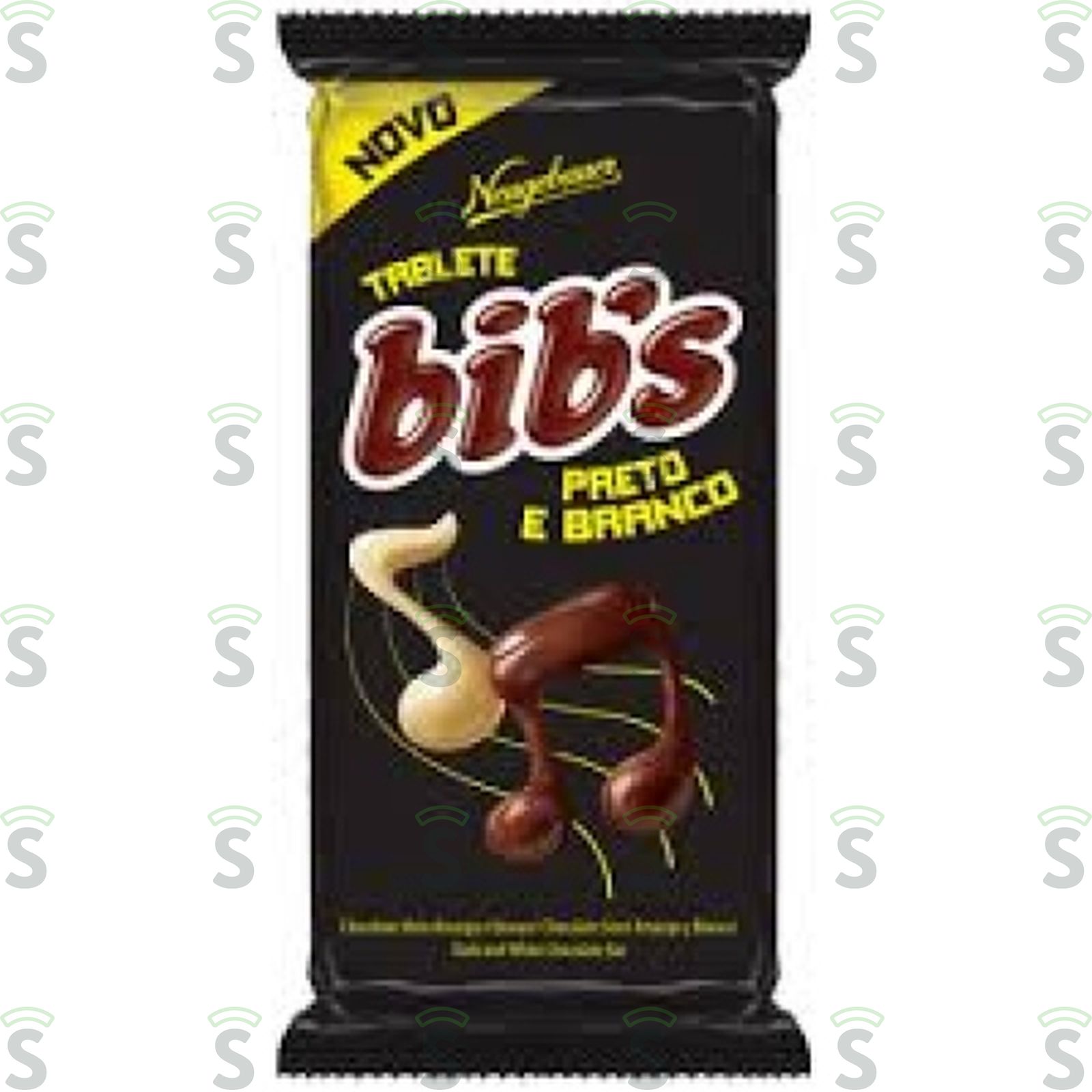 Chocolate Barra Neugebauer Bibs Meio Amargo Preto E Branco Embalagem 65G