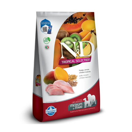 Ração N&D Tropical Selection Cães Adultos Medium e Maxi Frango 2 kg